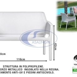 Panchina Net Bench Bianca-8010352338005