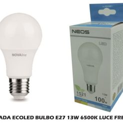 Lampada Ecoled Bulbo E27 13W 6500K Luce Fredda-8028274110050