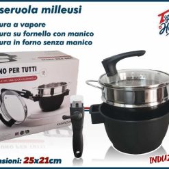 Pentola Milleusi Cm.18 Cestello X Fritture Manico Removib.-8059976128999