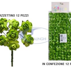 Fiorellino Carta Cm.2X10H Set 12 Pz. Green E1628-8053369634548