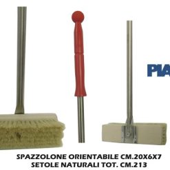 Spazzolone Orientabile Cm.20X6X7 Setole Naturali Tot. Cm.213-8009813503663