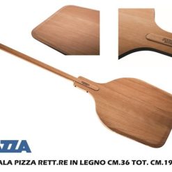Pala Pizza Rett.Re In Legno Cm.36 Tot. Cm.190-8009813503816