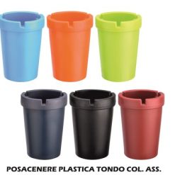 Posacenere Plastica Tondo Col. Ass.-3661075066932