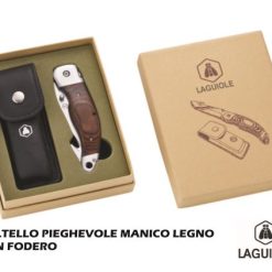 Coltello Pieghevole Manico Legno Con Fodero-3661075197483