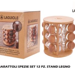 Barattoli Spezie Set 12 Pz. Stand Legno 40268492-3661075222475