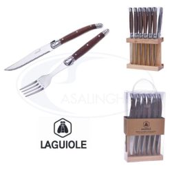 Coltelli E Forchette Set 12 Pz. Manico Legno-3661075177508