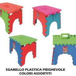 Sgabello Plastica Pieghevole Col. Ass.-8431250541043