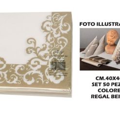 Tovaglioli Airlaid Cm.40X40 Set 50 Pz. Regal Beige-8029055120732