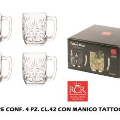 Bicchiere Conf. 4 Pz. Cl.42 Con Manico Tattoo-8007815274420