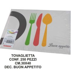 Tovaglietta Conf. 250 Pz. Cm.30X40 Buon Appetito-8019981065184