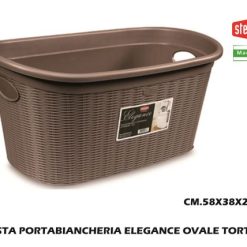 Cesta Portabiancheria Elegance Ovale Tortora-8003507302112