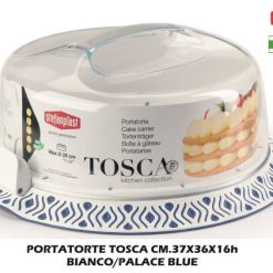 Portatorte Tosca Bianco/Palace Blue-8003507558519