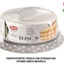 Portatorte Tosca Stone Grey/Bianco-8003507558526