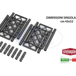 Kit Spalliera Quadra Antracite Stefanplast-8003507800168