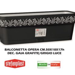 Balconetta Opera Cm.50 Dec. Gaia Grafite/Grigio Luce-8003507888036