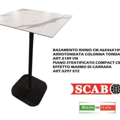Tavolo Base Rhino Cm.70X70 Piano Strat. Compact Eff. Marmo D-8005733024448