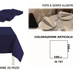 Tovaglia Tnt 100X100 Set 25 Pz. Blu-8012212951904