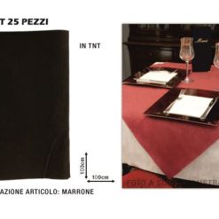 Tovaglia Tnt 100X100 Set 25 Pz. Marrone-8012212951867