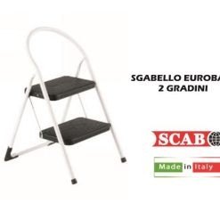 Sgabello Eurobalzo Telaio Bianco 2 Gradini-8005673008737