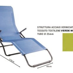 Sdraio Pasha Reclin. Tel. Antr. Telo Verde-8033003304310