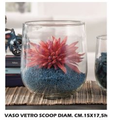 Vaso Vetro Scoop Cm.15X17