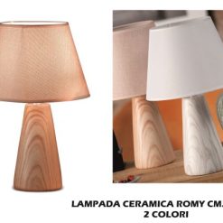 Lampada Ceramica Romy Cm.25X40H 2 Colori-8021785543270