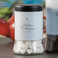 Barattolo Vetro Cop. Metallo Cm.11,5X18H