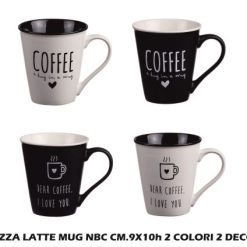 Tazza Latte Mug Nbc Cm.9X10H 2 Colori 2 Decori-8021785659643
