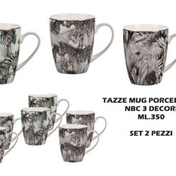 Tazza Mug Porcellana Set 2 Pz. Nbc Ml.350 3 Dec.-8021785659926