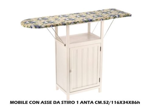 Mobile Con Asse Da Stiro 1 Anta Cm.52/116X34X86H-8021785664524