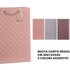 Busta Regalo Carta Cm.30X12X42H 4 Decori-8021785681316