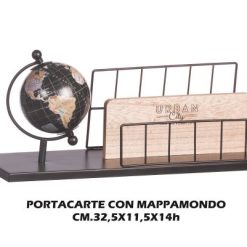 Portacarte + Mappamondo Cm.32