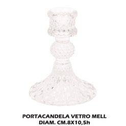Portacandela Vetro Mell Cm.8X10