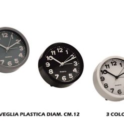 Sveglia Plastica Diam. Cm.12 3 Col.-8021785723047