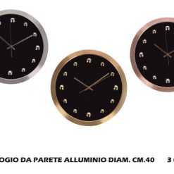 Orologio Da Parete Alluminio Diam. Cm.40 3 Ass.-8021785723108