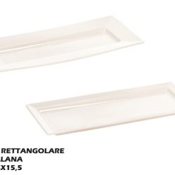 Piatto Rett.Re Porcellana Cm.36