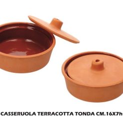 Casseruola Terracotta Tonda Cm.16X7H-8021785734227