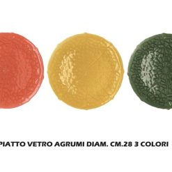 Piatto Vetro Agrumi Cm.28 3 Col. Ass.-8021785735699