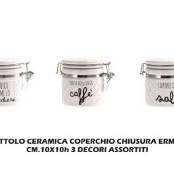 Barattolo Ceramica Con Chiusura Ermetica Cm.10X10 1 Pz.-8021785738911