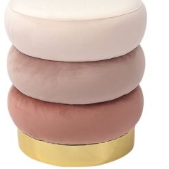 Pouf Velluto Ansun Cm.40X45H Rosa-8021785743595