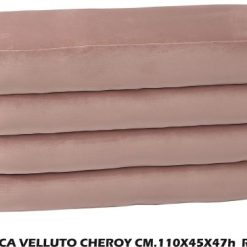 Panca In Velluto Cheroy Cm.110X45X47H Rosa-8021785743632