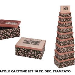 Scatole Cartone Set 10 Pz. Dec. Stampato-8021785744509