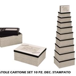 Scatole Cartone Set 10 Pz. Dec. Stampato-8021785745278