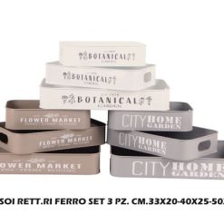 Vassoio Ferro Set 3 Pz. Cm.33X20/40X25/50X30-8021785745780