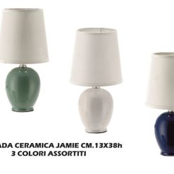 Lampada Ceramica Jaime Cm.13X38H 3 Col. Ass.-8021785760127