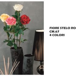 Fiore Stelo Rosa Cm.67 4 Colori-8021785972346