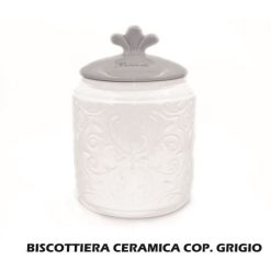 Biscottiera Ceramica Dec. T. Grigio-8021538820818