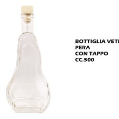 Bottiglia Vetro Pera Cc.500 Con Tappo-8056446866894