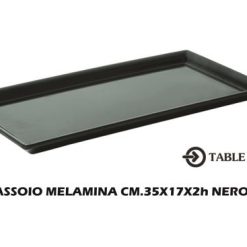 Vassoio Melamina Rett.Re Cm.35X17X2H Nero-8053369010830