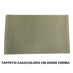 Tappeto Casacolora Cm.50X80 Crema Tinta Unita-8059015100924